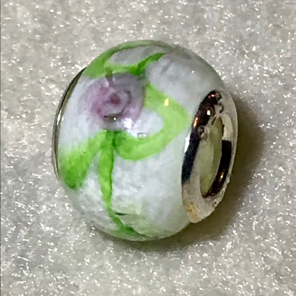 Glass bead charm for pandora bracelet